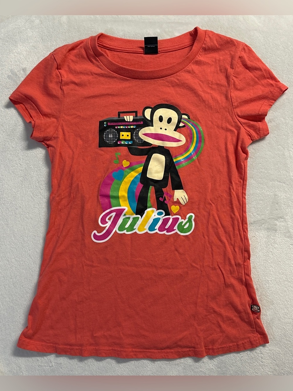 PAUL FRANK '13 women's coral julius boombox graphic tee, L.